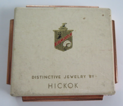 Vintage Art Deco Signed HICKOK Copper Tray w/Lid Box 3 1/8&quot; X  2 3/4 X 1/2&quot; - $25.65