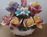 Rare Vintage Italian Capodimonte Porcelain Floral Bouquet Centerpiece Heavy - $163.63