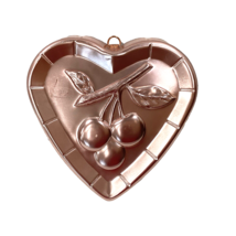 Vintage West bend Heart Shape Cake Mold w/ Cherry Clusters Detail on Top MCM - $9.41