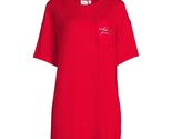 CELEBRITY PINK SLEEP WOMENS RED OVERSIZED SLEEP SHIRT NIGHTGOWN SIZE M/L... - £7.84 GBP