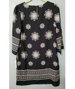 NWT Isani for Target Women&#39;s Tunic Dress with Wide Sleeves B&amp;W Pattern S... - $14.84