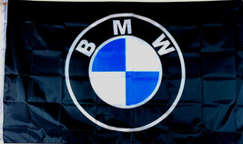 BMW EMBLEM BLACK 3x5&#39; FLAG -BRASS GROMMETS INDOOR/OUTDOOR/ 100D POLY  NEW! - £8.55 GBP