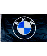 BMW EMBLEM BLACK 3x5' FLAG -BRASS GROMMETS INDOOR/OUTDOOR/ 100D POLY  NEW! - $10.90