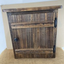 Rustic Hand Crafted Solid Wood 21 Hook Swing Door Wall Mount Key Cabinet - £138.55 GBP