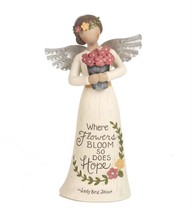 &quot;Where Flowers Bloom So Does Hope&quot; Angel Figurine - £14.38 GBP