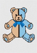 Pepita Needlepoint Canvas: Beginner Teddy Beige Blue, 7&quot; x 10&quot; - $50.00+