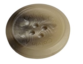 Calvin Klein Plastic Tan swirl Color Main Replacement Button .90&quot; - £5.19 GBP