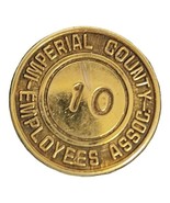 Vintage Imperial County Employees Association 10 Year Service Lapel Pin - £7.18 GBP