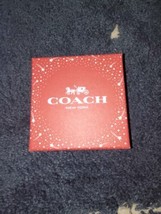 NWT COACH NEW Gold Green  Stud Earrings & Open Circle Necklace Set - £59.21 GBP