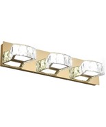 Gold Vanity Lighting Fixtures Dimmable 3-Light Bathroom  22in 15W 6000K - £29.99 GBP