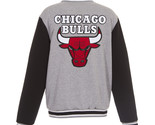 NBA Chicago Bulls Reversible Full Snap Fleece Jacket JH Desig Embroidere... - $129.99