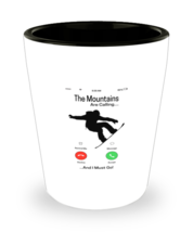 Snowboarding Shot Glass The Mountains Are Calling SG  - £9.61 GBP