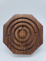 Handcrafted Wooden Labrynth Board Game Ball in a Maze Puzzle 6.75&quot; - £22.04 GBP