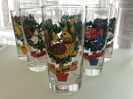 12th Twelve days of Christmas Anchor Hocking Drinking Glasses Replacement - $8.74