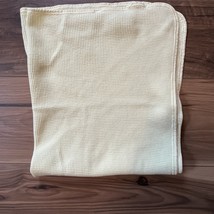 Vintage Carters Baby Blanket Yellow 100% Cotton Waffle Knit Thermal Lovey - $227.26 MXN