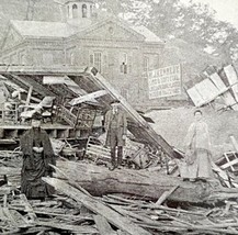People Among The Ruins 1889 Johnstown Flood Victorian Print Pennsylvania... - $24.99