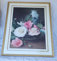 Floral Still Life Vintage Painting Framed Print Martha Darley Mutrie 23&quot;... - $37.01