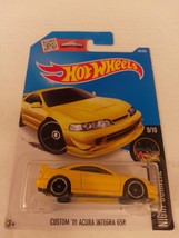 Hot Wheels 2016 #089 Yellow Custom 01 Acura Integra GSR Night Burnerz Reg Card - £11.93 GBP