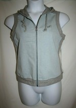 Gloria Vanderbilt Misses MEDIUM Denim Vest Light Blue Jean Full Zip Hood... - $199.91 MXN