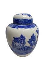 Blue Willow Ceramic Ginger Jar and Lid 5&quot; - $28.49