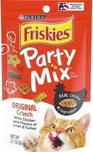Friskies Party Mix Original Crunch - Chicken, Liver, Turkey Cat Treats - 2.1 oz - £6.78 GBP