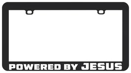 POWERED BY JESUS LORD GOD LICENSE PLATE FRAME HOLDER - £5.51 GBP