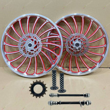Set di ruote a 18 raggi per bicicletta BMX da 20&quot; Cerchio sportivo in LE... - £96.31 GBP