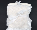 First Impressions Baby Blanket Plush Ruffle Satin Trim Macys Velour 2013 - £47.40 GBP