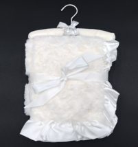 First Impressions Baby Blanket Plush Ruffle Satin Trim Macys Velour 2013 - £47.07 GBP