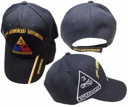 AES U.S. Army 3rd Armored Division Spearhead Shadow Black Embroidered Cap Hat - £11.89 GBP