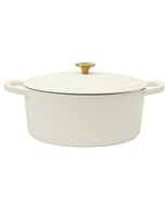 Crock Pot Artisan 7 Quart Oval Enameled Cast Iron Dutch Oven in Linen wi... - $2,222.12 MXN