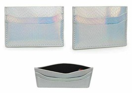 Womens Urban Expressions Metallic Card Holder Vegan Leather Silver $20 - NWT - £3.61 GBP