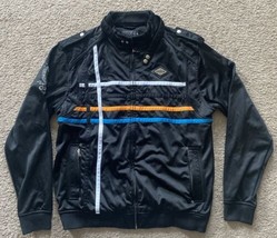 COOGI Black Full Zip Tab Neck Streetwear Track Jacket Hip Hop 90’s XL! - £59.07 GBP