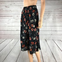 Urban Outfitters Out From Under Smocked Waist Floral Wide Leg Capri Pants - M - £9.47 GBP
