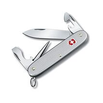Victorinox Pioneer Ribbed Alox Pocket Knife - Silver  - $112.00