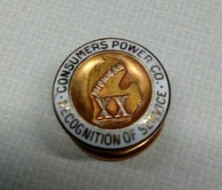 MICHIGAN CONSUMERS POWER COMPANY RECOGNITION SERVICE 20 YEAR PIN 10K GF ... - £28.06 GBP