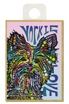 Yorkie Love Vibrant Colorful Nice Wood Dog Pop Art Fridge Magnet 2.5x3.5... - $5.86
