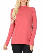 NioBe Clothing Womens Solid Cotton Mock Neck Long Sleeve Shirt (Small, A... - £11.75 GBP