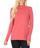 NioBe Clothing Womens Solid Cotton Mock Neck Long Sleeve Shirt (Small, A... - $20.51 CAD