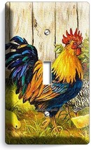 French Rooster Farm Chicken Chicks Single Light Switch Wall Plate Country Decor - £9.36 GBP