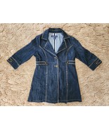 Baccini Women&#39;s Blue Denim Button Down Jacket Size: L NWOT - $462.95 MXN