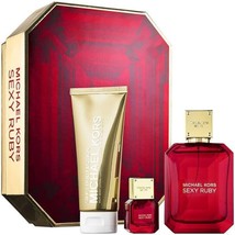 Michael Kors SEXY RUBY Eau De Parfum Perfume Spray Sillky Lotion 3.4oz 3... - £90.83 GBP
