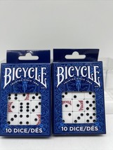 (2) Bicycle Dice, 10 Count (Six Sided, 16 mm) Gaming Craps Backgammon Bunco - $12.30 CAD