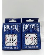(2) Bicycle Dice, 10 Count (Six Sided, 16 mm) Gaming Craps Backgammon Bunco - $12.28 CAD