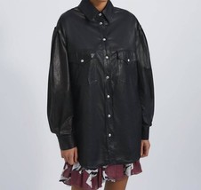 Iro Zanzibar Leather Overshirt Size 32 - $1,173.94 CAD