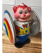 Vintage Tin Cat Clown Wind Up Toy Made In China MS-207 697 approx 4" - $17.50