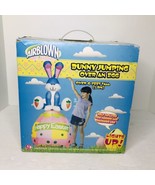 GEMMY Bunny Jumping Over Egg Easter AIRBLOWN INFLATABLE Light Up 6&#39; Tall - €51,14 EUR