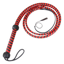 Real Cowhide Leather Bullwhip 06 feet long 12 plaits Handmade Heavy Duty... - $32.71