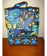 Vera Bradley Midnight Blues Lunch Sack Insulated Bag Tote Box Laminated ... - €29,13 EUR