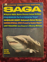 Saga August 1969 Sharks Cuba Missiles Ufo&#39;s Jacqueline Bisset Houseboating - £9.49 GBP